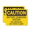 Signmission Battery Charging Station No Smoking Or Open Flames OSHA Caution Sign, Vinyl Decal, 14in x 10in, 2PK OS-2PACK-CS-D-1014-L-19115 - alternate 1
